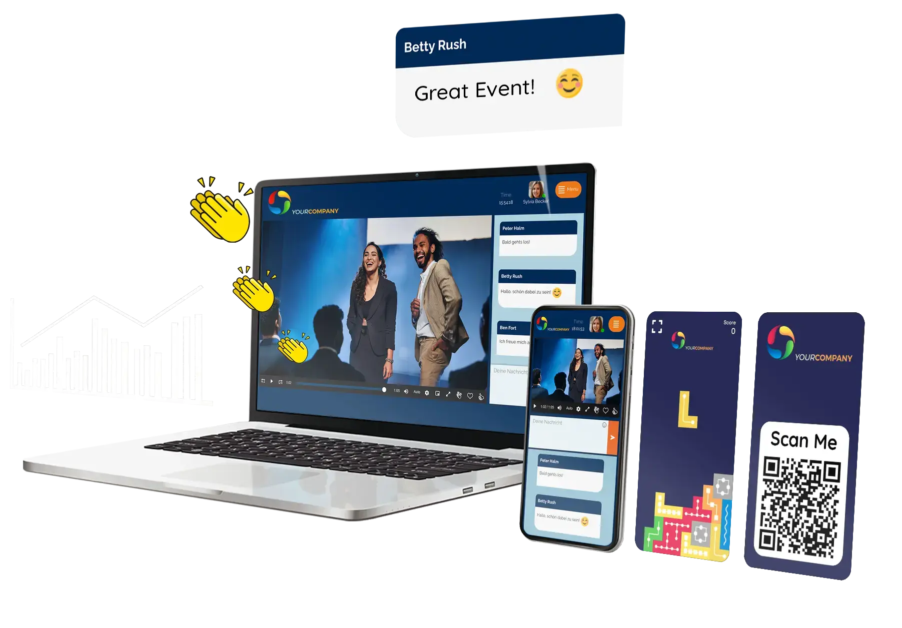 Digital event vent platform app with streaming