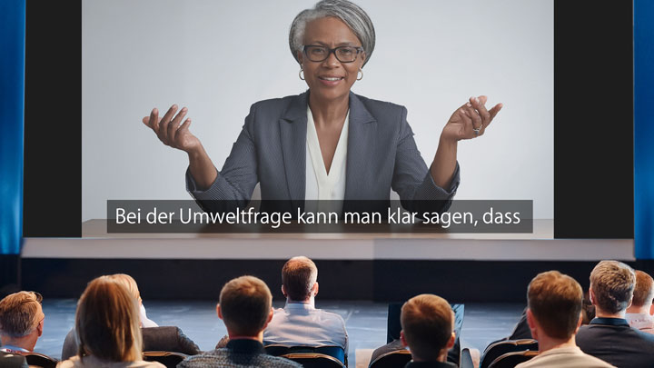 Untertitel für Events und Veranstaltungen vor Ort on Location Untertitel für Events und Veranstaltungen vor Ort on Location
